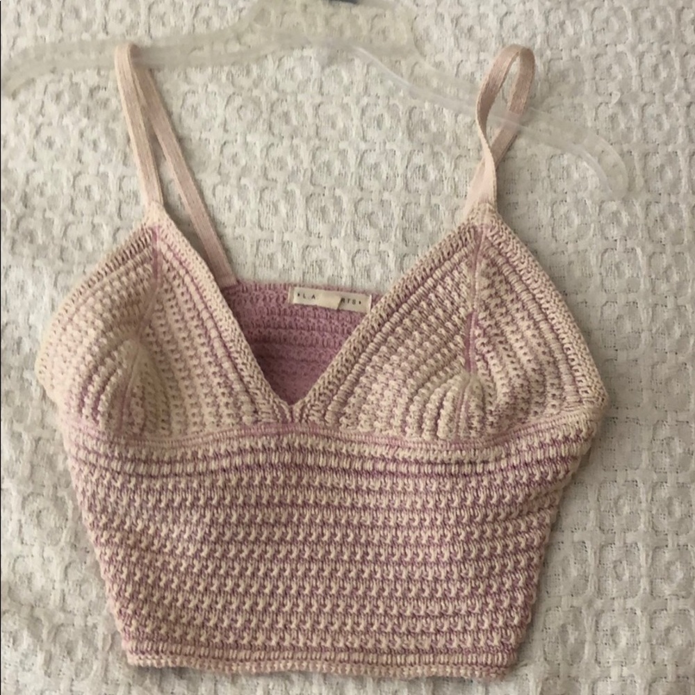 Pink sewn tank top